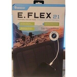 Renogy E.FLEX 21 Watt Foldable Waterproof Solar Panel with Kickstand, Black